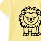 Minicult matchande bomullst-shirt och shorts med söta djurtryck (lejonkombination) (2-pack) (3-6 st)
