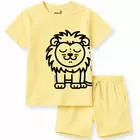 Minicult matchande bomullst-shirt och shorts med söta djurtryck (lejonkombination) (2-pack) (3-6 st)