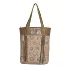 Hopofly flerfärgad glidväska i kanvas och läder för kvinnor – 12,25x18x4