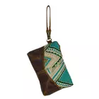 Hopofly Canvas & Leather Multicolour Pouch with Adjustable Strap