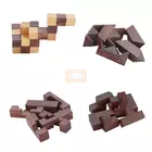 SHRIJICRAFTS Handcrafted Wooden Puzzle - Brown, 12.7 X 12.7 X 6.35 cm