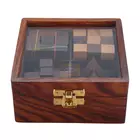 SHRIJICRAFTS Handcrafted Wooden Puzzle - Brown, 12.7 X 12.7 X 6.35 cm