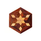 SHRIJICRAFTS Wooden Brain Teaser Puzzle - Handcrafted Brown Wood Puzzle