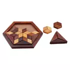 SHRIJICRAFTS Wooden Brain Teaser Puzzle - Handcrafted Brown Wood Puzzle