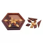 SHRIJICRAFTS Wooden Brain Teaser Puzzle - Handcrafted Brown Wood Puzzle