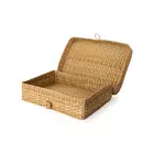 Handwoven Kauna Grass Trousseau Basket with Lid Closure (12x10x4 inches)