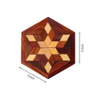 SHRIJICRAFTS Wooden Brain Teaser Puzzle - Handcrafted Brown Wood Puzzle