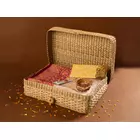 Handwoven Kauna Grass Trousseau Basket with Lid Closure (12x10x4 inches)