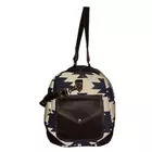 Hopofly Rug & Leather Overnight Duffle Bag - Multicolour, 12x19.5x9.5 inches