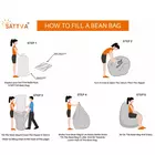 Sattva Classic XXXL Bean Bag Cover (Ingen fyllning) i röd färg