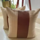 Urban Edge Stone Beige Cushion Covers, 16" x 16", Pack of 2
