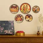 Divine Jagannath Rath Yatra Iron Wall Plates - Set of 5
