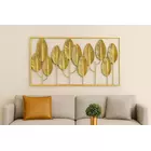 Divine Dazzle Metal Wall Art - 114x76cm Golden Leaves