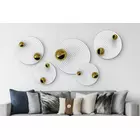 Divine Bloomora Golden Metal Wall Art Set