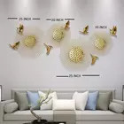 Arte mural de metal Divine Raybird - Diseño de rayos de sol radiantes