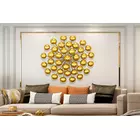 Divine Solarburst Gold Metal Wall Art - 64x64