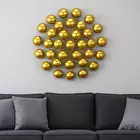 Divine Solarburst Gold Metal Wall Art - 64x64