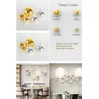 Arte de pared de metal Divine Sphera - Esferas doradas y plateadas