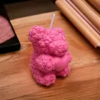 SKP DECOR Brown Teddy Bear Shaped Soy Wax Candle - 285 Grams
