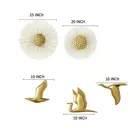 Arte mural de metal Divine Raybird - Diseño de rayos de sol radiantes