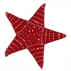 Red Wool Star Christmas Tree Topper - Handcrafted Festive Decor