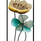 Arte mural floral de metal pintado a mano de Oriflame (84 x 30 cm)