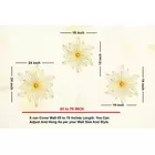 Divine Celestial Petals Golden Metal Wall Art - Set of 3