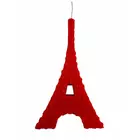 SKP Decor Parisian Romance Eiffel Tower Soy Wax Candle Pair - Red Rose (Set of 2)