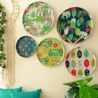 Paradise Iron Wall Plates Set - Set of 5, Multicolor, Ethnic Style