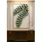 Divine Diagonal Bloom Hand-Painted Metal Wall Art - 114x76cm