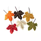 Handcrafted Wool Christmas Ornaments - Maple Glory Set of Six