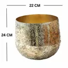 Handmade Silver and Gold Decorative Bowl - Elegant Home Decor Centerpiece