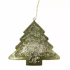 Gold Iron Metallic Christmas Hanging Ornaments - Elegant Festive Decor