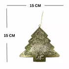 Gold Iron Metallic Christmas Hanging Ornaments - Elegant Festive Decor
