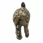 Grey and Gold Fil Biblo Style Elephant Figurine - Exotic Home Decor