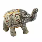 Grey and Gold Fil Biblo Style Elephant Figurine - Exotic Home Decor