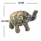 Grey and Gold Fil Biblo Style Elephant Figurine - Exotic Home Decor