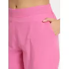 Blush Pink Cotton Comfort Pants - Soft, Breathable & Stylish