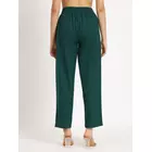 Bottle Green Cotton Pants - Comfortable & Stylish Everyday Wear