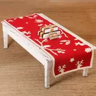 Red & White Wool Felt Christmas Table Runner - SHRNGAR HANDICRAFT