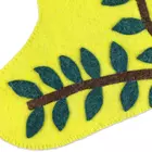 Handcrafted Wool Christmas Stocking - 17.75" - Lime Green, Dark Green & Brown
