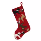 Handcrafted Wool Dog Feast Christmas Stocking - 44.5 x 30.5 cm