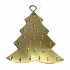 Mango Wood & Gold Aluminium Christmas Tree Hanging Ornament