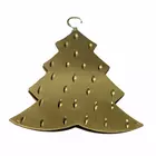 Mango Wood & Gold Aluminium Christmas Tree Hanging Ornament