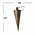 Paramount Trading Iron Hanging Cone-Shaped Oil Lamp - Wood/Gold