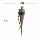 Paramount Trading Iron Hanging Cone-Shaped Oil Lamp - Wood/Gold