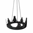 Black Iron Tree-Design Hanging Chandelier