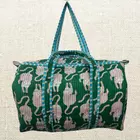 Handmade Cotton Quilted Duffle Bag - Eco-Friendly Travel Companion