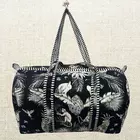 Handmade Cotton Quilted Duffle Bag - Eco-Friendly Travel Companion