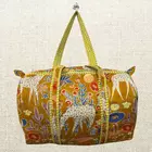 Handmade Cotton Quilted Duffle Bag - Eco-Friendly Travel Companion